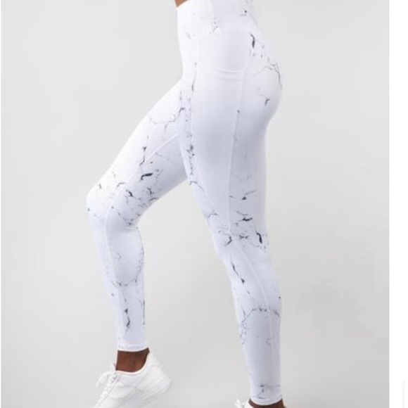 Buffbunny white marble Limitless leggings XL/G - Picture 1 of 3